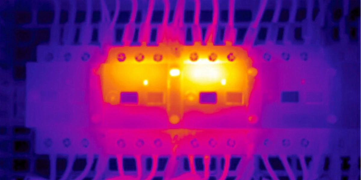 thermal image of a distribution board